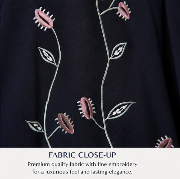 Midnight Bloom Abaya ✨