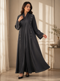 Ebony Pleated Elegance Abaya