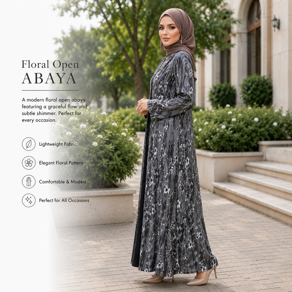 Moonlight Bloom Abaya