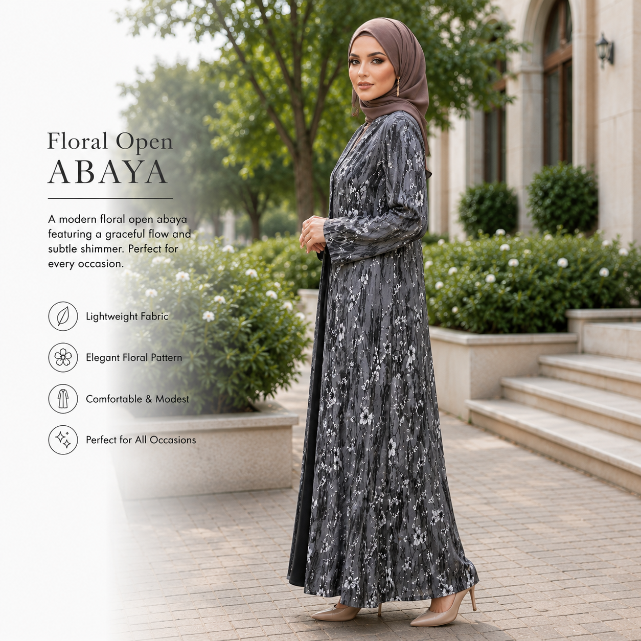 Moonlight Bloom Abaya
