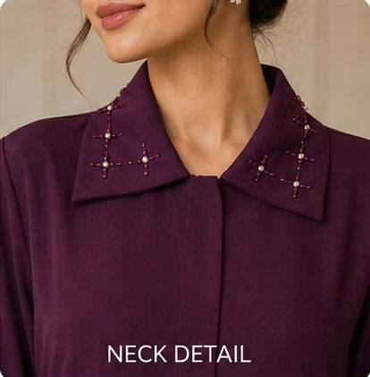 Imperial Wine Abaya